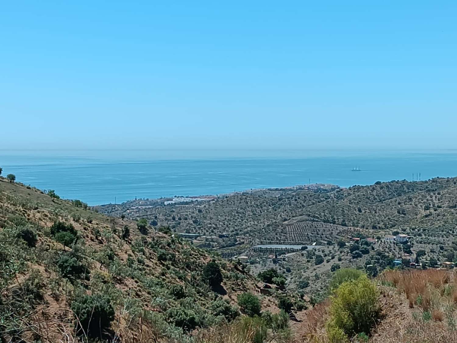 country house in moclinejo to reform with sea views